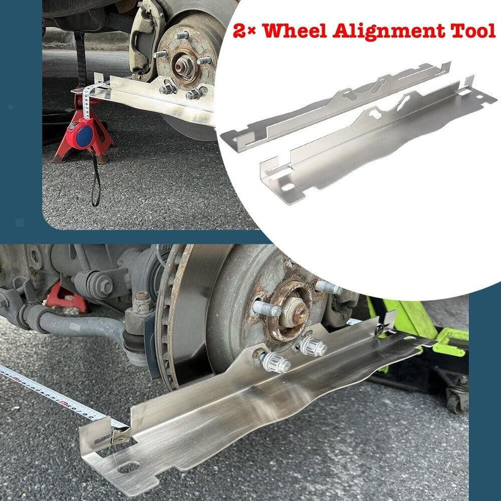 2X Wheel Alignment Tool Toe Plates Accurate Measurements with 2 Tape Measures