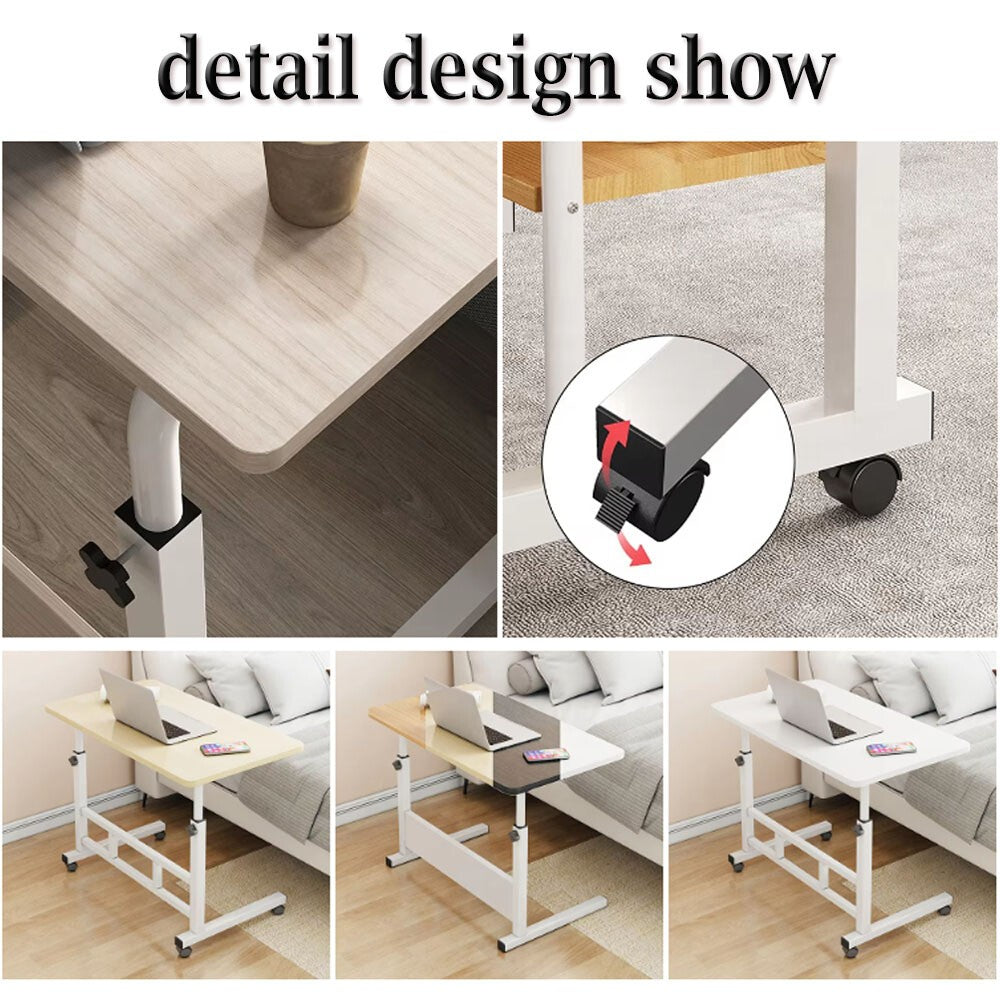 Adjustable Laptop Tray/Mobile Over Bed Chair Table Desk Bedrooml Overbed Height