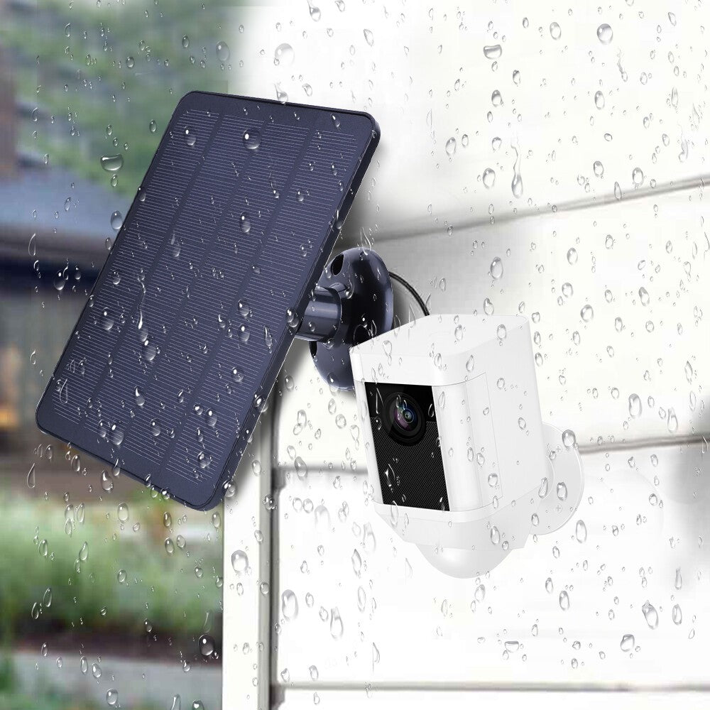 4W Solar Panel for Ring Cameras - 5V Charger Kit Spotlight/Stick Up Cam