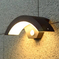 Modern Curved Outdoor LED Wall Light PIR Motion Sensor Lamp Outside Garden Porch