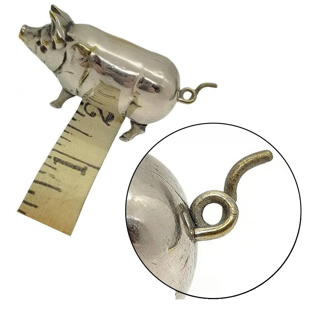 Sewing Quilting and Craft Projects Antique Style Pig For Mini Tape Measure