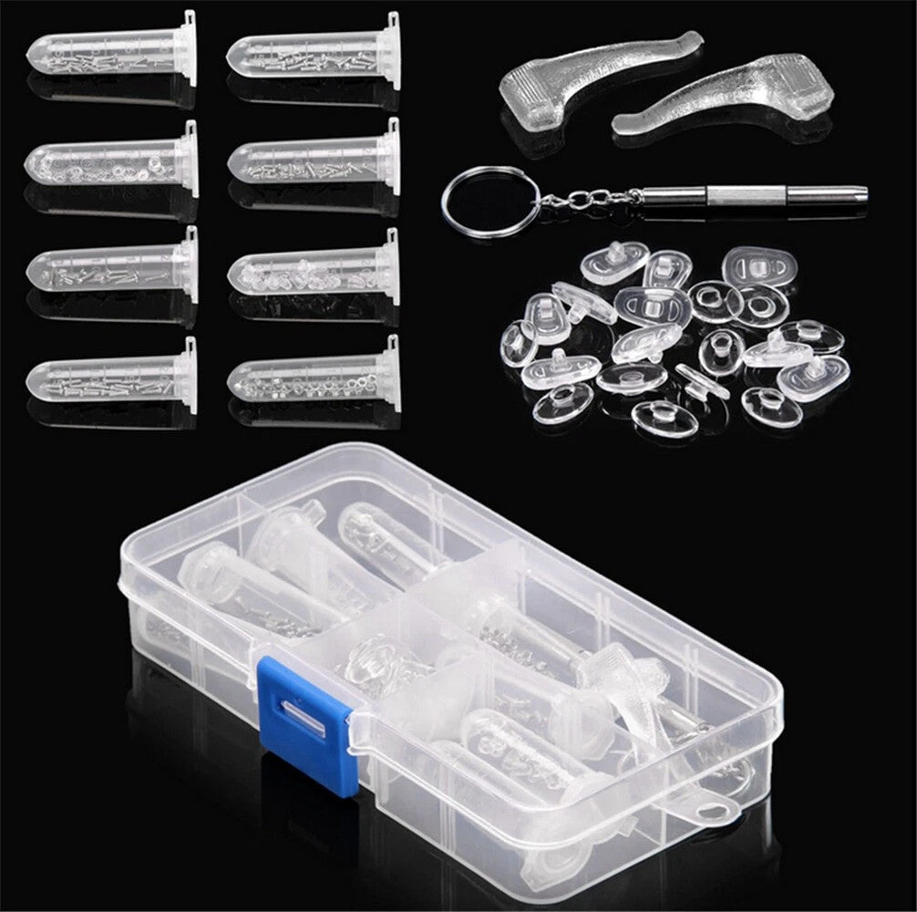 Glasses Repair Kit Spectacles Screws Nose Pads Optical Repair Kit