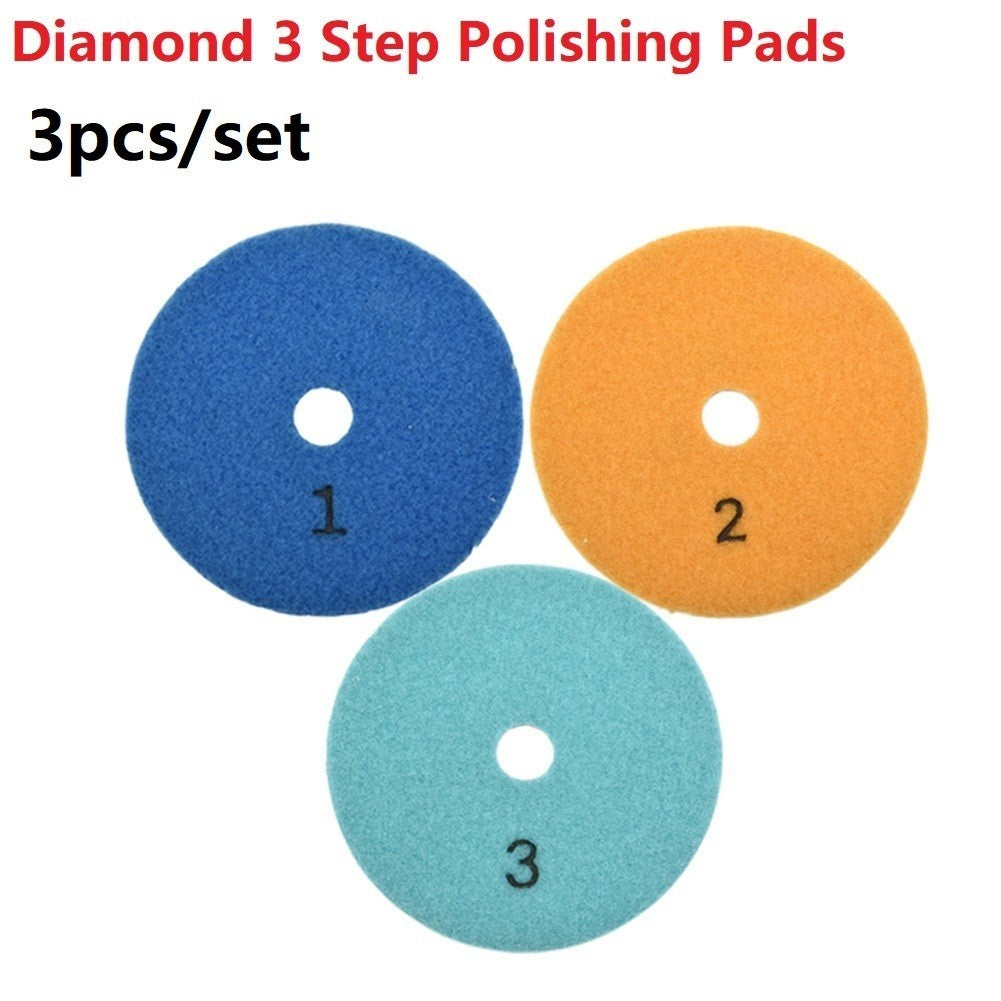 Quality 3 Step Polishing For Pads Set for All Types of Stone Surfaces 4 Inch