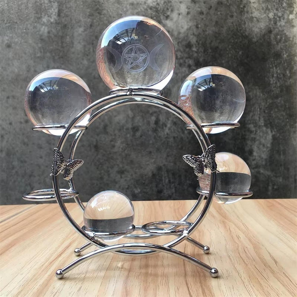 Crystal Ball Seat Sphere Stone Support Holder Ornament Modern Display Stand