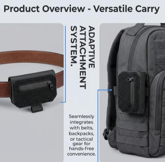 Slim Belt Wallet — Zero Bulk For Your Everyday Carry,Concealed Retractable