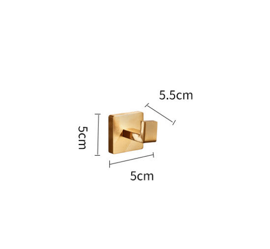 2PCS Towel Hook Robe Hanger Holder Stainless Steel Bathroom Wall Mounted
