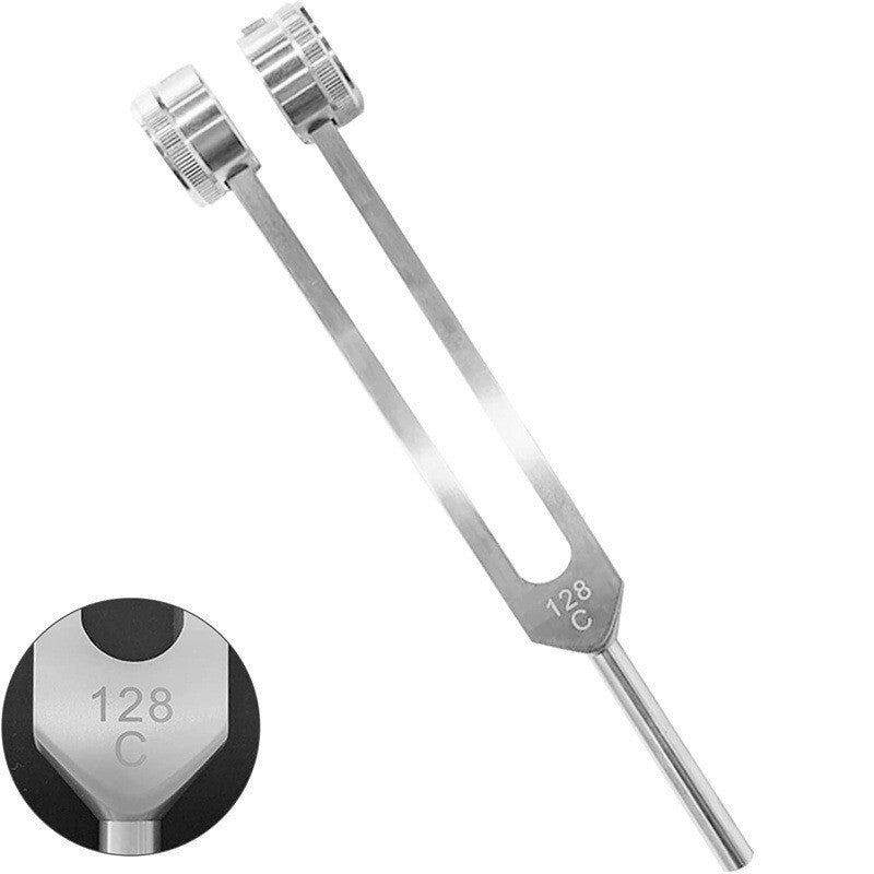128Hz Tuning Fork+Hammer Kit Musical Instrument Vibration Sound Therapy Healing