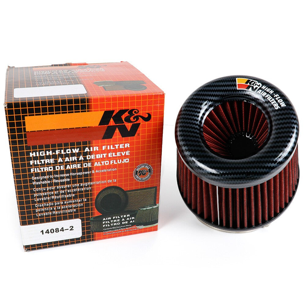 RED K&N 3inch 76mm Super Power Air Filter High Flow Performance Intake Cleaner