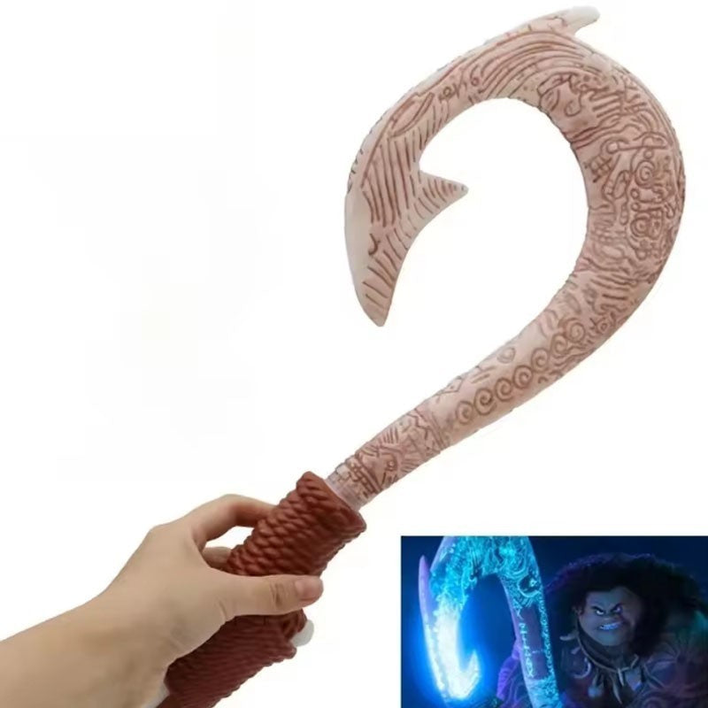 Ocean Adventure Fish Hook Knife Figure Toys W/Light Cosplay Maui Weapon