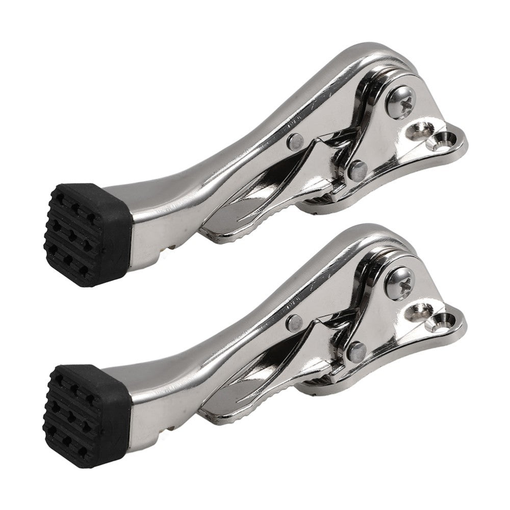 2 Pcs Automatic Door Retainer Foot Operated Stopper Bottom of Adjustable Kick
