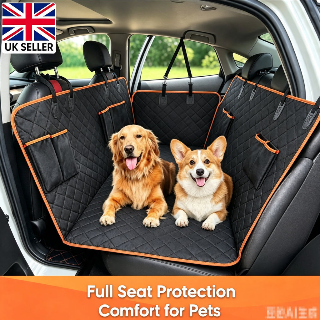 Car Rear Back Seat Cover Pet Dog Cat Protector Waterproof Hammock Mat Seatbelt