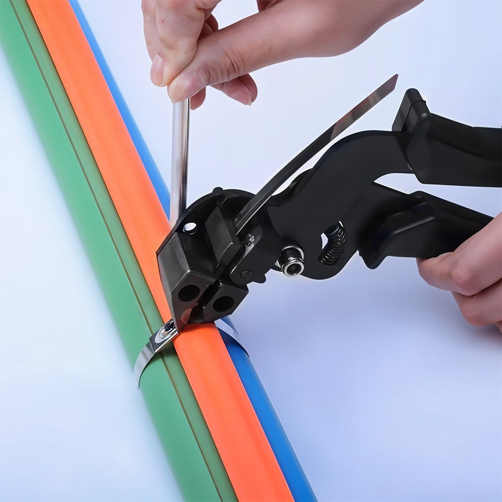 Stainless Steel Cable Tie Fasten Gun Crimper Metal Zip Tie Tensioner Cutter Tool