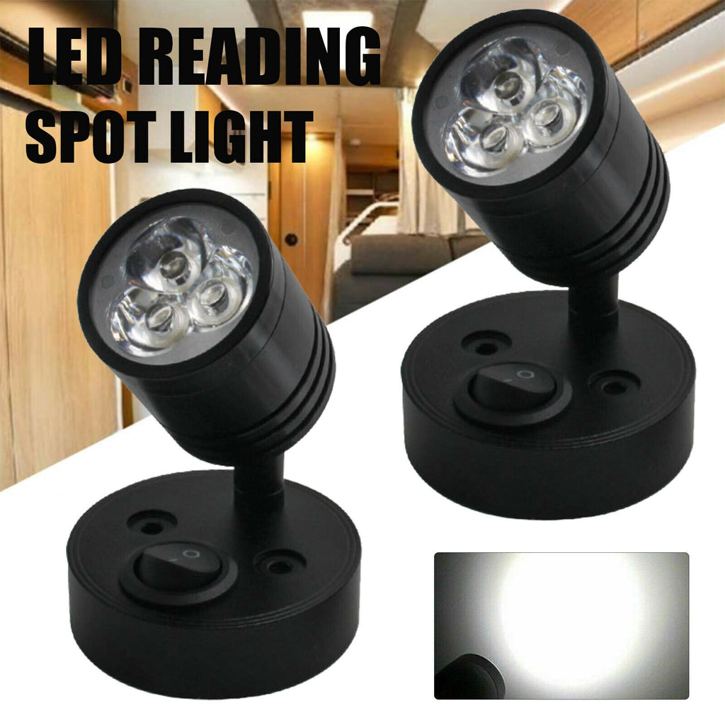 2/4x LED Reading Light Camper Caravan Van Motorhome Boat Interior Spot Lamp 12V