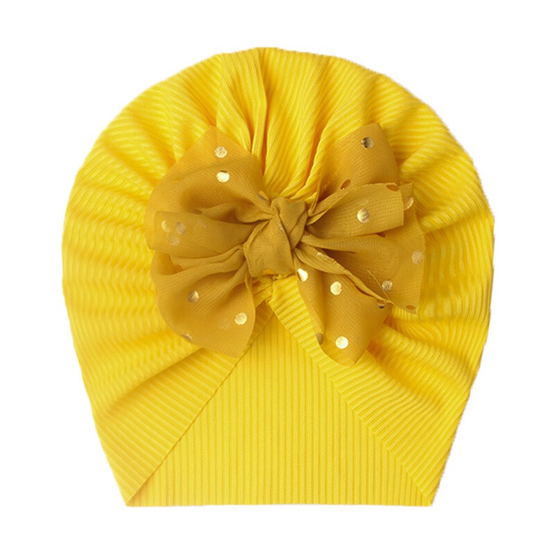 Newborn Girls Turban Hat Bowknot Cap Beanie Sequins Headband Wrap Bonnet Glitter