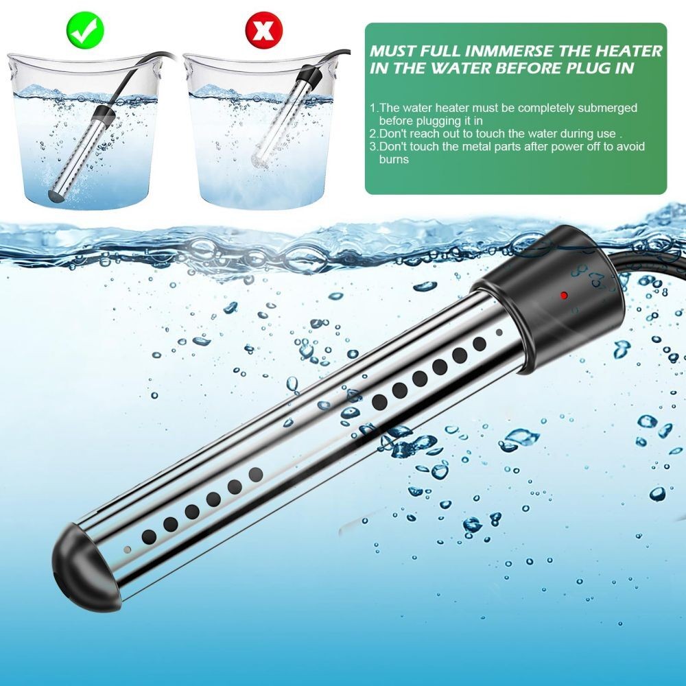 3000W Immersion Water Heater Electric Boiler Heating Portable Suspension UK Plug