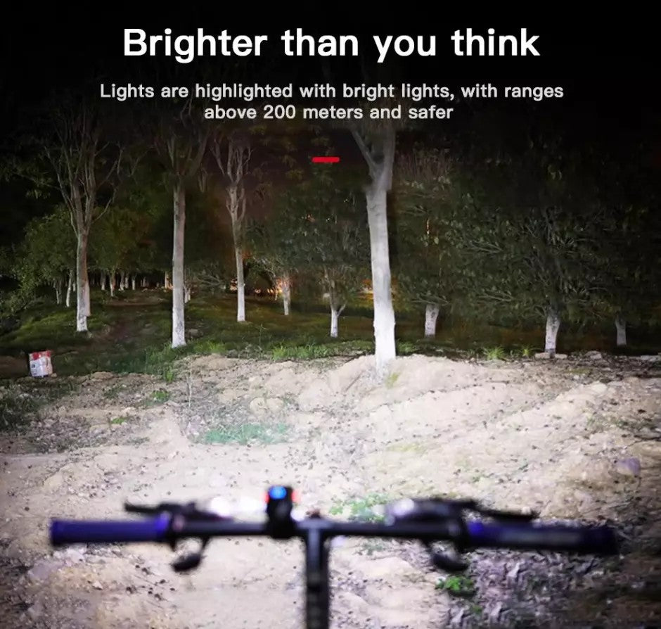 LED Mountain Bike Light USB Rechargeable Bicycle Torch Front Rear Tailgate Lamp