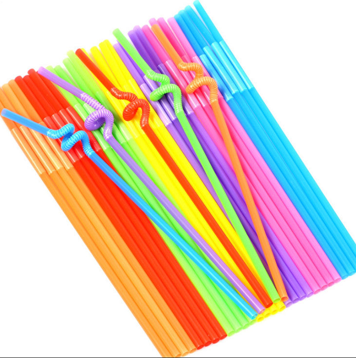 500 x MultiColoured Straws Flexible Bendy Drinking Reusable Straw Birthday Party