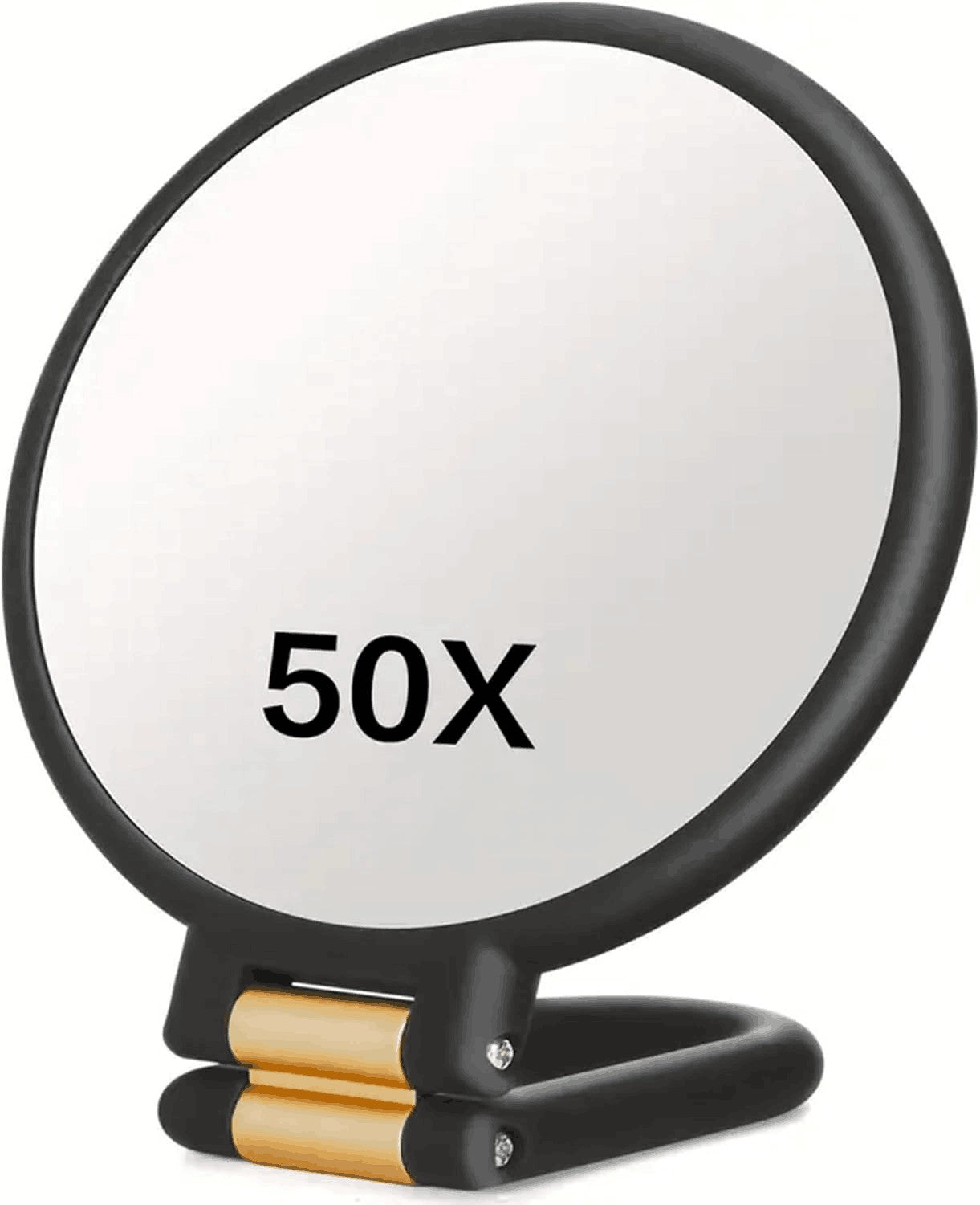 50x Magnifying Makeup Mirror Portable Double-Sided Mirror Adjustable Handle PN