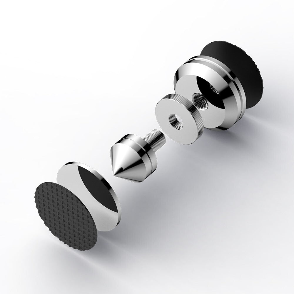 4Pcs Adjustable Stainless Steel HIFI Speaker Turntable Isolation Stand Feet Pad