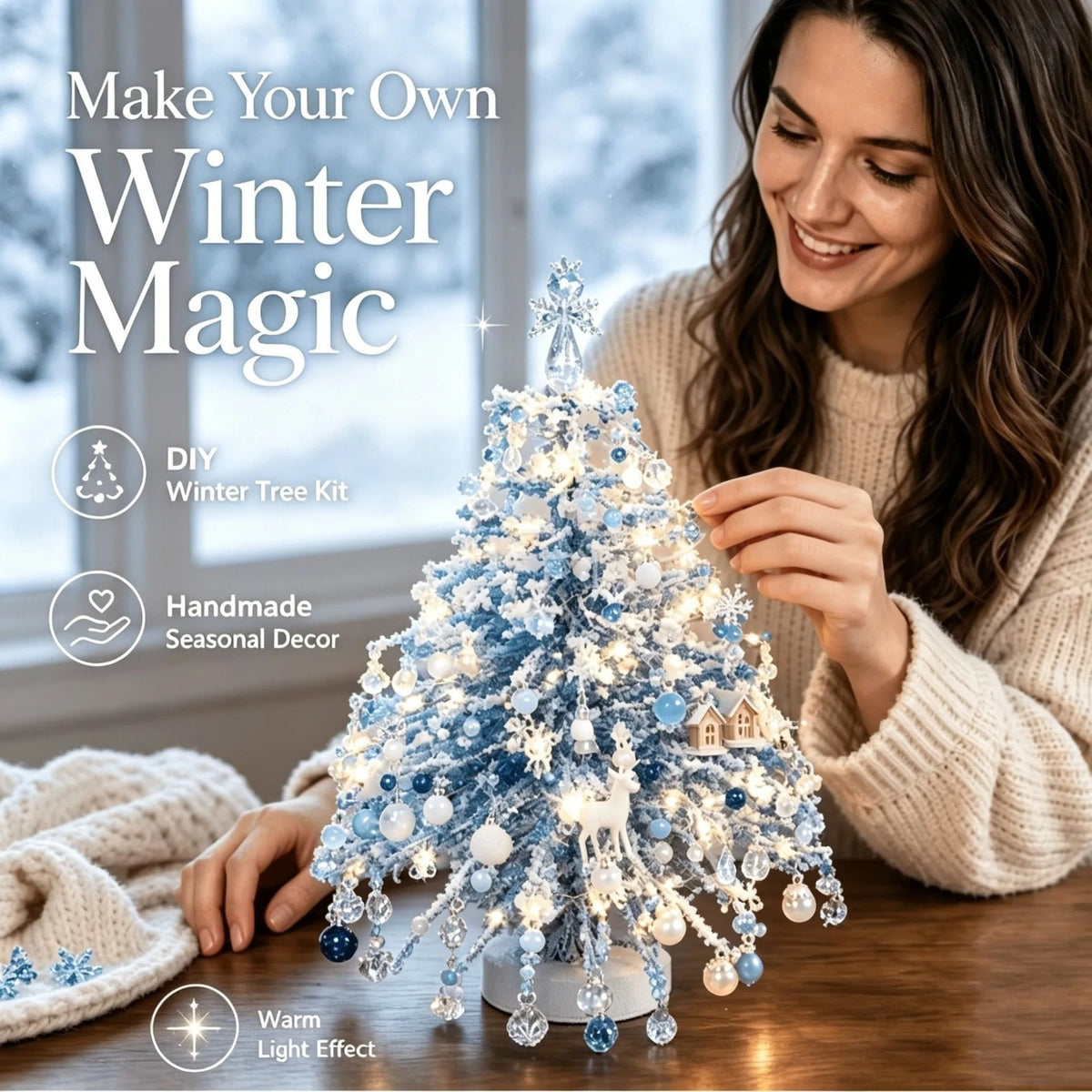 Beaded Christmas Tree Kit DIY Ornament Making Craft Set Kids Gift Funny