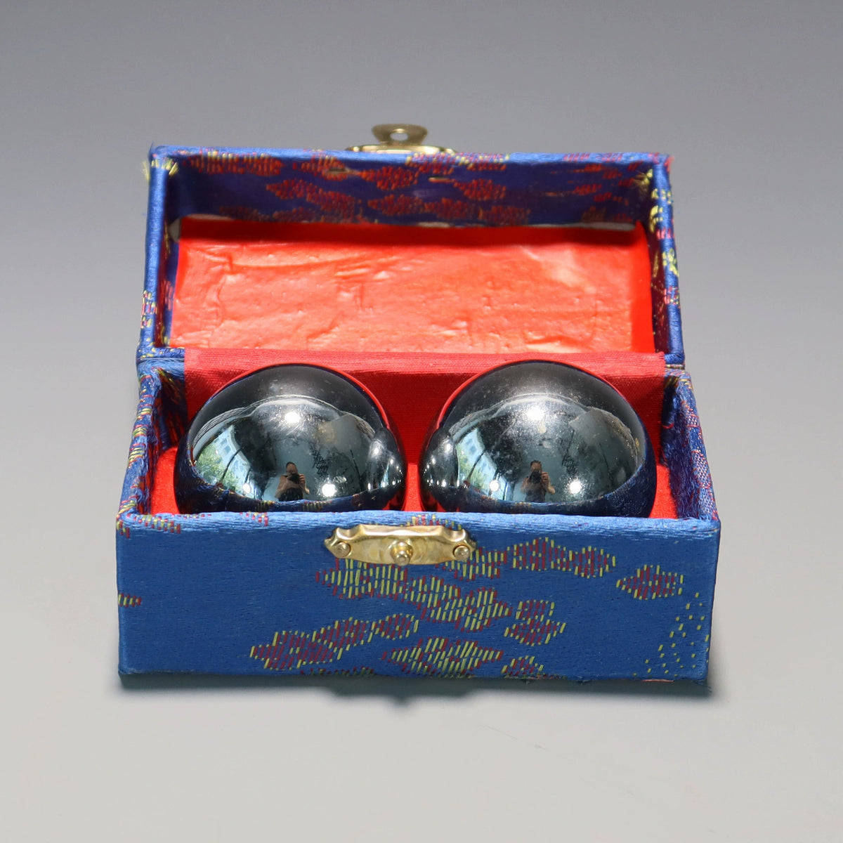 CHINESE HEALTH EXERCISE STRESS BAODING BALLS RELAXATION THERAPY YIN YANG DESIGN