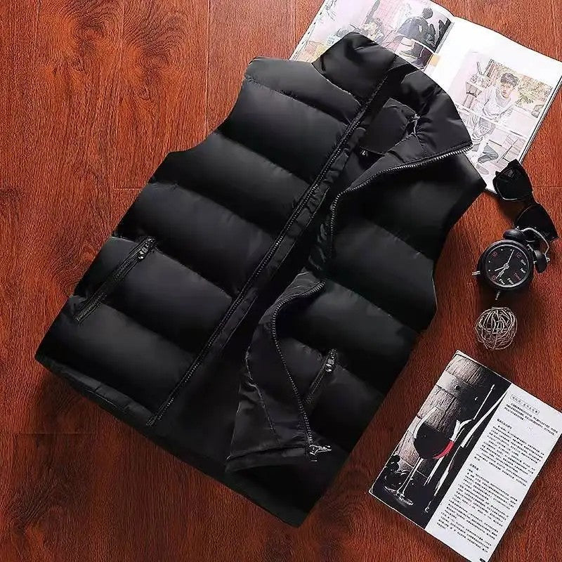 Mens Winter Body Warmer Gillet Waistcoat Padded Quilted Sleeveless Coat Tank Top