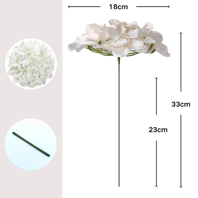 30Pcs Hydrangea Artificial Flowers, Fake Hydrangea Flowers