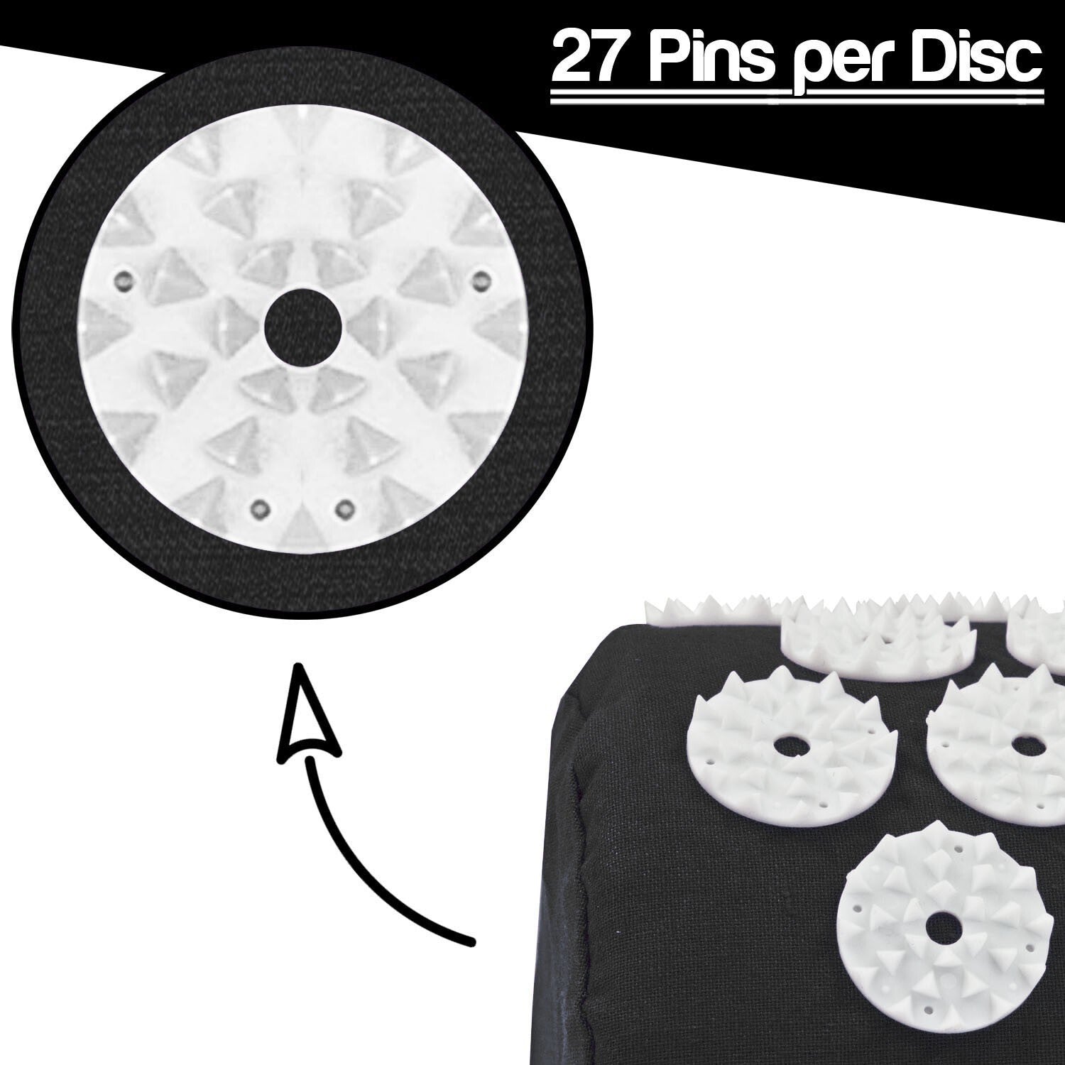 Acupressure Mat with Pillow & Ball Acupuncture Pin Massage Set Neck Pain Relief