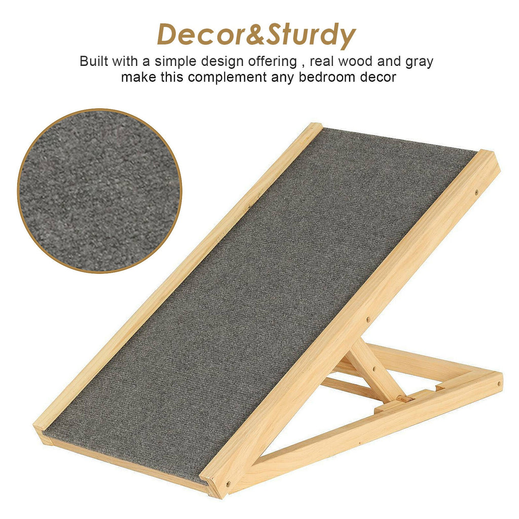 Adjustable Heights Dog Pet Ramp Foldable Stairs Non-Slip Ramp for Car Bed Sofa