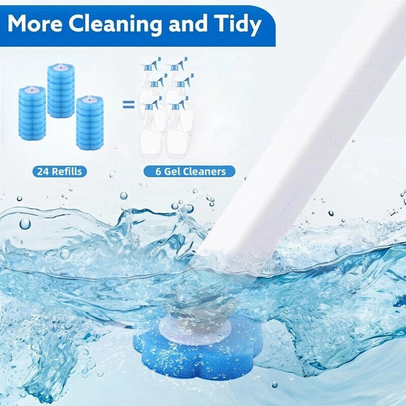 DISPOSABLE TOILET BRUSH SET TOILET BOWL CLEANING SYSTEM CLEANERS WITH REFILLS UK