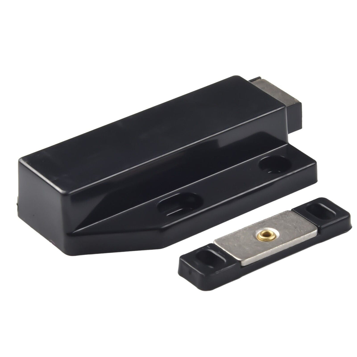 4x Door Push To Open Magnetic Cabinet Catch Heavy Duty Latch ABS Black
