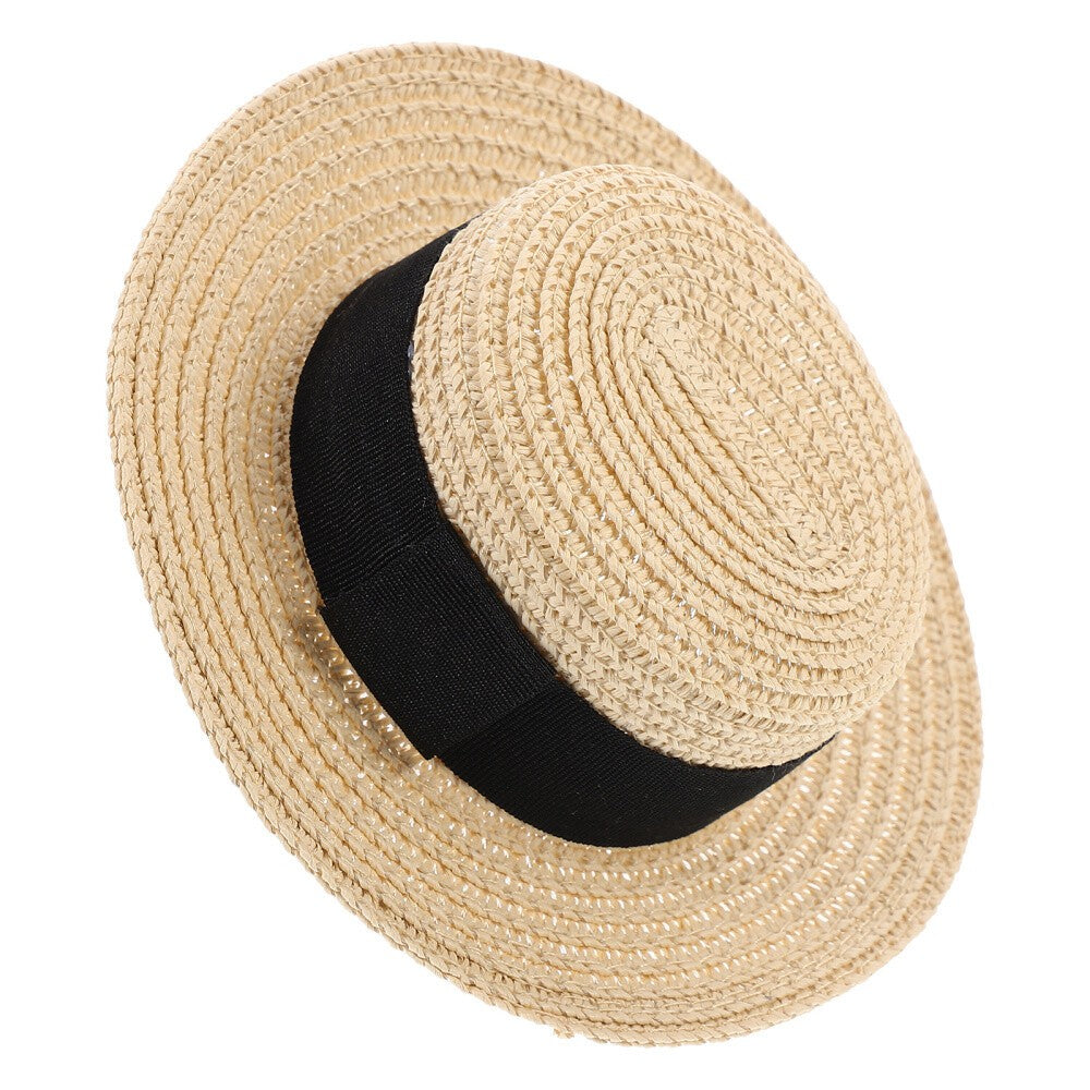 1 Pc Hand-woven Straw Hat Doll Clothes Decor Accessory Doll Straw Hat Decor