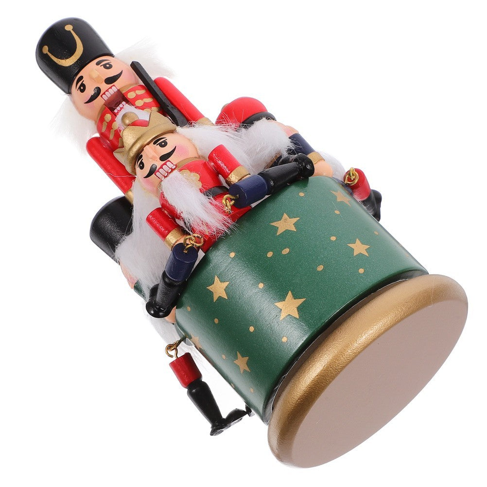 Nutcracker Themed Rotating Music Box Handmade Xmas Ornament Holiday Gift Decor