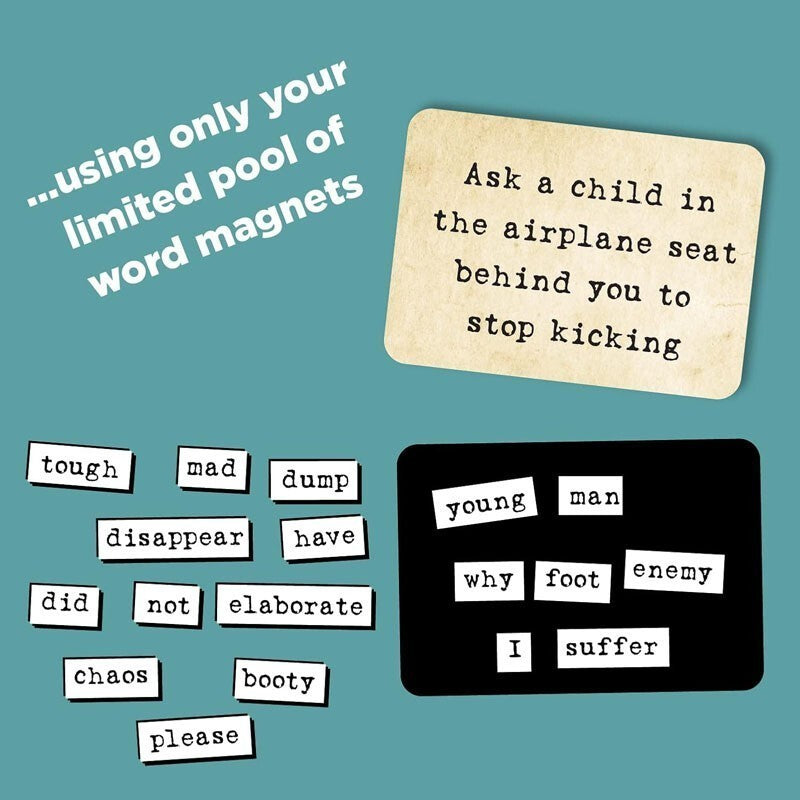 Ransom Notes - The Ridiculous Word Magnet Party Game, 3+ Players Gift~~~~
