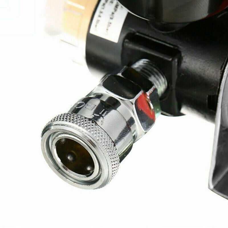 Spray Gun In-Line Water Trap Filter Tool Air Pressure Regulator Gauge 1/4" BSP
