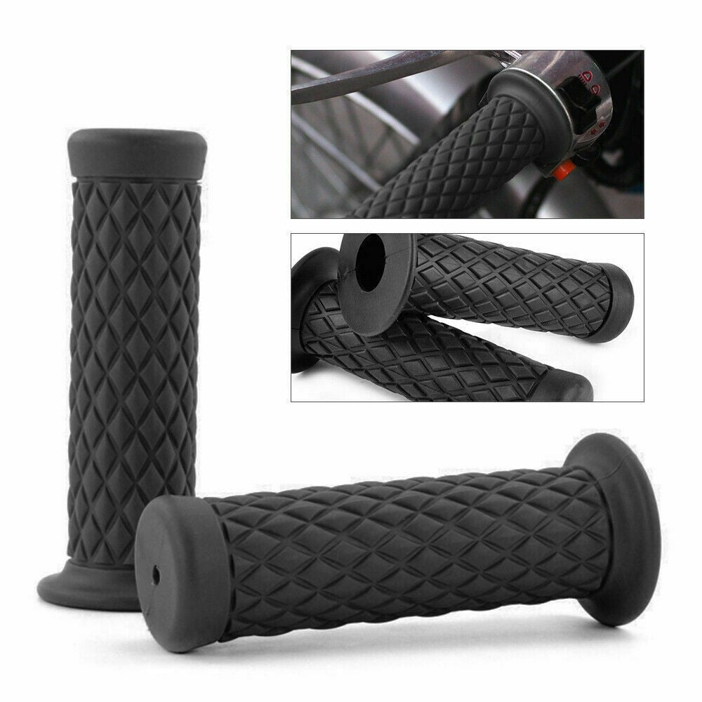 Universal Motorcycle Motorbike Rubbers Handlebar Handle bar Grips 22mm 7/8" UK