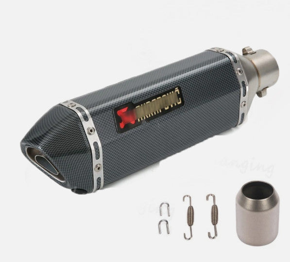 For 51mm Motorcycle 370mm Exhaust Tips Muffler Tail Pipe Silencer Universal Slip