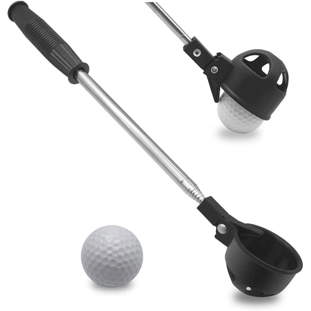 2m Telescopic Pocket Golf Ball Pick-Up Compact Retriever Automatic Lock Scoop