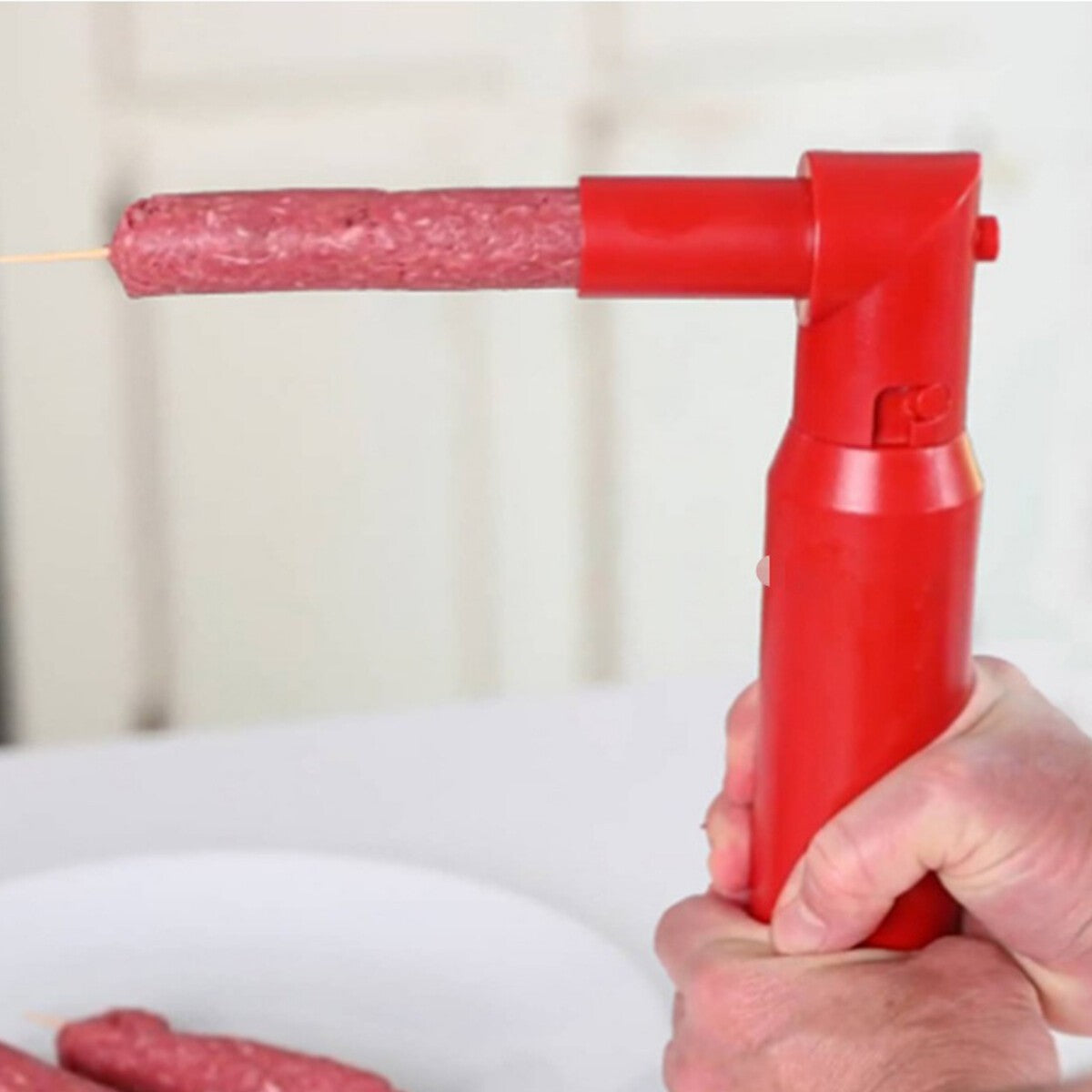 Kebab Maker Kabob Mould Press Maker Meat Sausage DIY Skewer Tool BBQ Kitchen