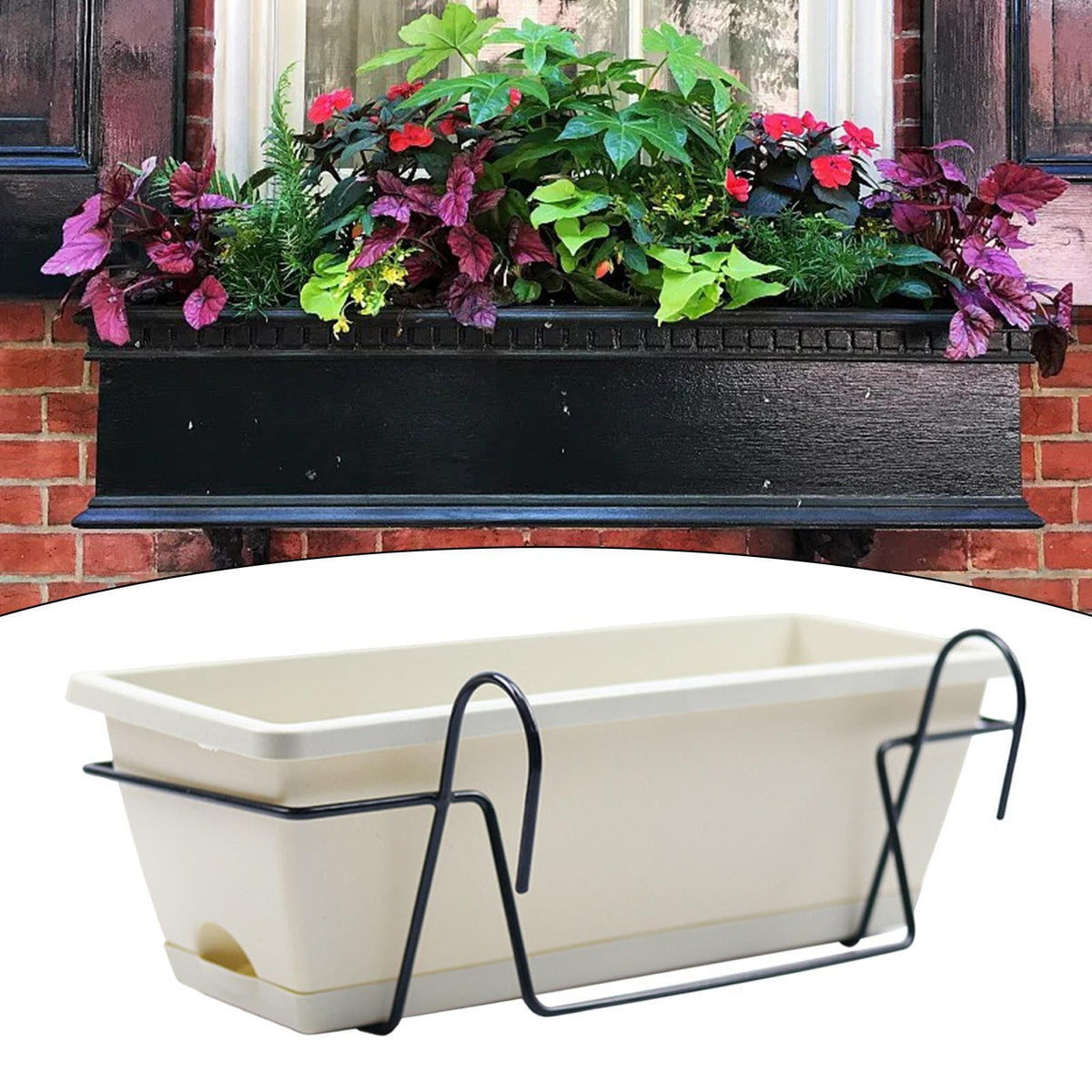 Hanging Planter for Balcony Railing Fence Planter Plant Pot Hanging Garden