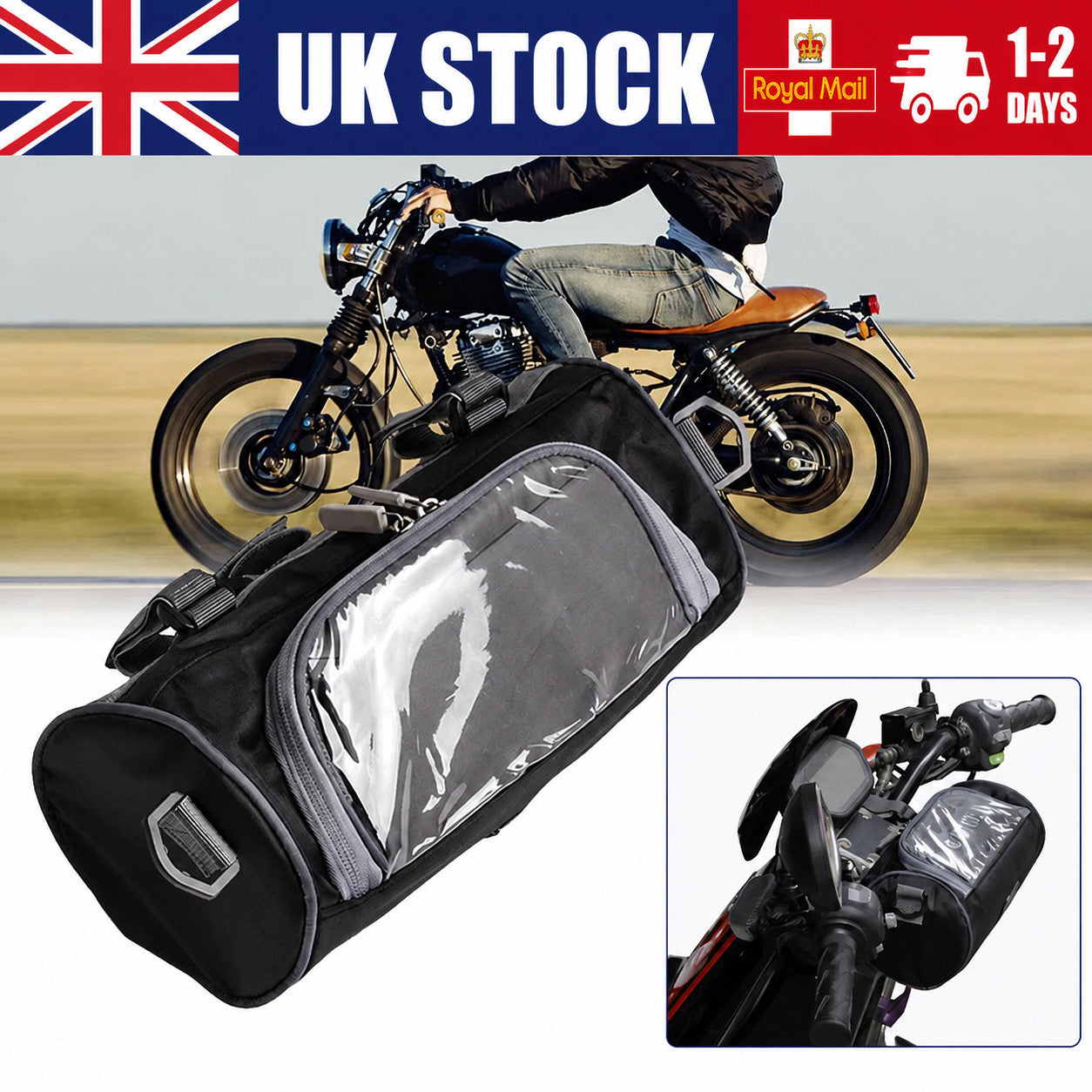 NEW Durable Motorcycle Front Bag Motorcycle Handlebar Bag Removable Waterproof