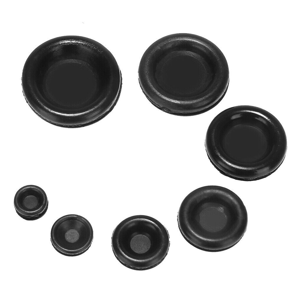 200X Rubber Grommets Blanking open/closed blind Grommet Set in Assorted Sizes