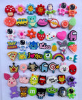 100pcs Cave Shoes Buckle Decoration PVC Soft Rubber DIY Accessories Cute Cartoon