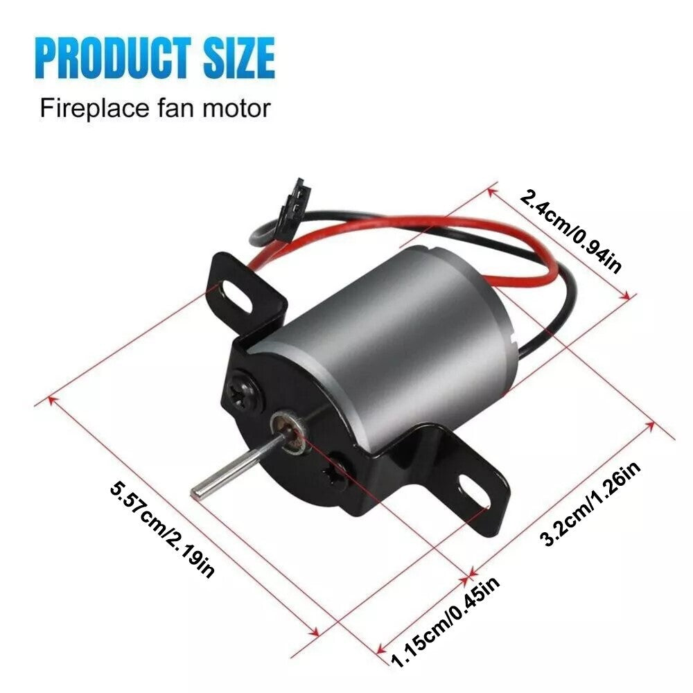 Wood Log Heated Fireplace Motor FOR Stove Burner Power Fan Heater Replace Parts