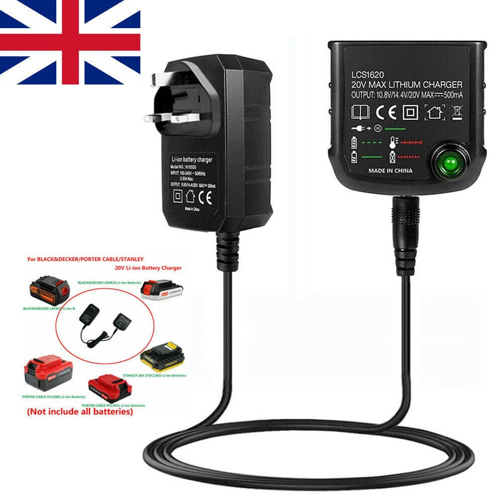 2Pack Charger Lithium-Ion Replacement for Black & Decker LBXR20 14.4V 18V 20V