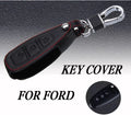 3 Button Remote Key Fob Pu Leather Cover Case For Ford Fiesta Focus Mondeo Kuga