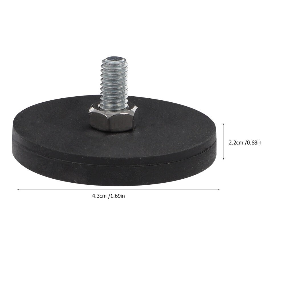 6pcs Heavy Duty Rubber Coated Magnets Mounting Set Outdoor Equipment