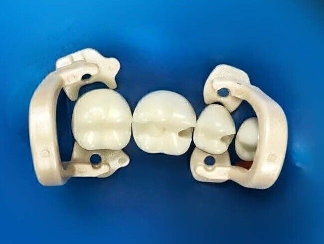 4x Dental Resin Kerr Soft Clamp Universal Rubber Dam Sheet Brown Molar Premolar