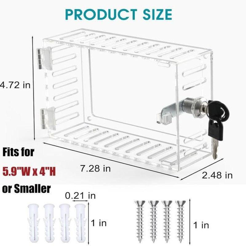 Thermostat Guard Lockable Ac Lock Box Cover Clear Thermostat on Wall Universal