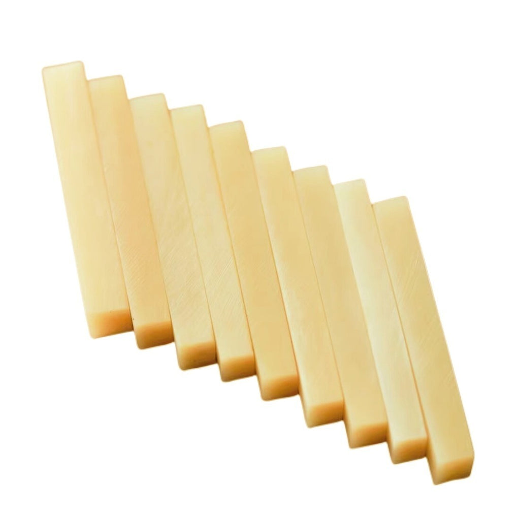 10x Bone Guitar Nut 52x10x6mm Luthier Unbleached Blank